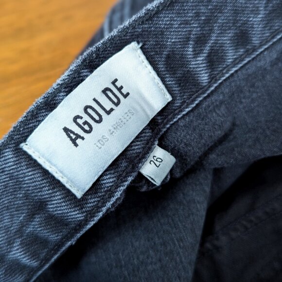 Agolde Black Straight Leg Jeans - Picture 11 of 14